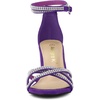 image:imageAllegra K Womens Rhinestones Strappy Chunky Heel Sandals  Party SandalsPurple