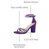 image:imageAllegra K Womens Rhinestones Strappy Chunky Heel Sandals  Party SandalsPurple
