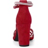 image:imageAllegra K Womens Rhinestones Strappy Chunky Heel Sandals  Party SandalsRed