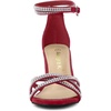image:imageAllegra K Womens Rhinestones Strappy Chunky Heel Sandals  Party SandalsRed