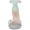 image:imageAllegra K Womens Rhinestones Strappy Chunky Heel Sandals  Party SandalsSkyblue