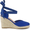 image:imageAllegra K Womens Closed Toe Espadrilles Wedges Tie Up Wedge Sandals  Platform Heels for Women Lace Up Heeled Comfortable Wedge for Women 3 78 inches Summer Dress Shoes PartyRoyal Blue
