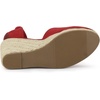 image:imageAllegra K Womens Closed Toe Espadrilles Wedges Tie Up Wedge Sandals  Platform Heels for Women Lace Up Heeled Comfortable Wedge for Women 3 78 inches Summer Dress Shoes PartyRed