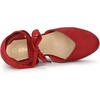 image:imageAllegra K Womens Closed Toe Espadrilles Wedges Tie Up Wedge Sandals  Platform Heels for Women Lace Up Heeled Comfortable Wedge for Women 3 78 inches Summer Dress Shoes PartyRed