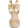 image:imageAllegra K Womens Closed Toe Espadrilles Wedges Tie Up Wedge Sandals  Platform Heels for Women Lace Up Heeled Comfortable Wedge for Women 3 78 inches Summer Dress Shoes PartyBeige