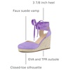 image:imageAllegra K Womens Closed Toe Espadrilles Wedges Tie Up Wedge Sandals  Platform Heels for Women Lace Up Heeled Comfortable Wedge for Women 3 78 inches Summer Dress Shoes PartyPurple