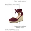 image:imageAllegra K Womens Closed Toe Espadrilles Wedges Tie Up Wedge Sandals  Platform Heels for Women Lace Up Heeled Comfortable Wedge for Women 3 78 inches Summer Dress Shoes PartyBurgundy