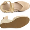 image:imageAllegra K Womens Closed Toe Espadrilles Wedges Tie Up Wedge Sandals  Platform Heels for Women Lace Up Heeled Comfortable Wedge for Women 3 78 inches Summer Dress Shoes PartyBeige