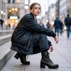 image:imageAllegra K Lace Up Chunky Heel Platform Ankle Combat Boots for WomenBlack