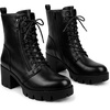 image:imageAllegra K Lace Up Chunky Heel Platform Ankle Combat Boots for WomenBlack