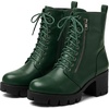 image:imageAllegra K Lace Up Chunky Heel Platform Ankle Combat Boots for WomenDark Green