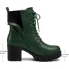 image:imageAllegra K Lace Up Chunky Heel Platform Ankle Combat Boots for WomenDark Green