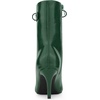 image:imageAllegra K Women Faux Leather Lace Up Peep Toe Stiletto Heel Ankle BootsDark Green