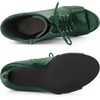 image:imageAllegra K Women Faux Leather Lace Up Peep Toe Stiletto Heel Ankle BootsDark Green