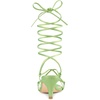 image:imageAllegra K Women Faux Leather Strappy Lace Up Open Toe Kitten Heels SandalsLime Green