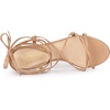 image:imageAllegra K Women Faux Leather Strappy Lace Up Open Toe Kitten Heels SandalsNude