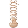 image:imageAllegra K Women Faux Leather Strappy Lace Up Open Toe Kitten Heels SandalsNude