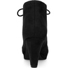 image:imageAllegra K Women Faux Suede Lace Up Platform Chunky Heel Ankle BootiesBlack