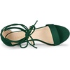 image:imageAllegra K Women Kitten Heel Lace Up Open Toe SandalsGreen