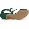 image:imageAllegra K Women Kitten Heel Lace Up Open Toe SandalsGreen