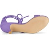 image:imageAllegra K Women Kitten Heel Lace Up Open Toe SandalsPurple