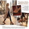 image:imageAllegra K Women Nonslip Laceup Side Zipper Block Heel Ankle BootsBrown