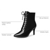 image:imageAllegra K Women Pointed Toe Stiletto Heel Lace Up Ankle BootsBlack