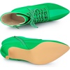 image:imageAllegra K Women Pointed Toe Stiletto Heel Lace Up Ankle BootsGrass Green