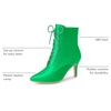 image:imageAllegra K Women Pointed Toe Stiletto Heel Lace Up Ankle BootsGrass Green