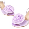 image:imageAllegra K Womens Rhinestone Flower Lace Up Stiletto Heel SandalsLilac