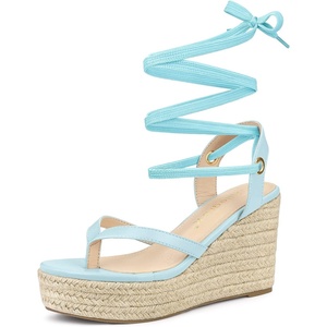 image:imageAllegra K Womens Platform Strappy Slingback Flip Flops Wedge Sandals
