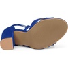 image:imageAllegra K Women Faux Suede Cushioned Open Toe Block Heeled Lace Up SandalsDeep Blue