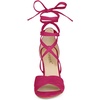 image:imageAllegra K Women Faux Suede Cushioned Open Toe Block Heeled Lace Up SandalsHot Pink