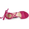image:imageAllegra K Women Faux Suede Cushioned Open Toe Block Heeled Lace Up SandalsHot Pink