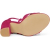 image:imageAllegra K Women Faux Suede Cushioned Open Toe Block Heeled Lace Up SandalsHot Pink