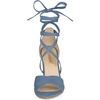 image:imageAllegra K Women Faux Suede Cushioned Open Toe Block Heeled Lace Up SandalsLight Blue