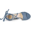image:imageAllegra K Women Faux Suede Cushioned Open Toe Block Heeled Lace Up SandalsLight Blue
