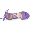 image:imageAllegra K Women Faux Suede Cushioned Open Toe Block Heeled Lace Up SandalsPurple