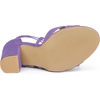 image:imageAllegra K Women Faux Suede Cushioned Open Toe Block Heeled Lace Up SandalsPurple