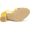 image:imageAllegra K Women Faux Suede Cushioned Open Toe Block Heeled Lace Up SandalsYellow