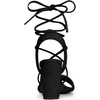 image:imageAllegra K Women Faux Suede Lace Up Block High Heels Slingback SandalsBlack