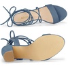 image:imageAllegra K Women Faux Suede Lace Up Block High Heels Slingback SandalsHaze Blue