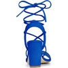 image:imageAllegra K Women Faux Suede Lace Up Block High Heels Slingback SandalsRoyal Blue