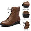 image:imageAllegra K Womens Lace Up Low Heels Ankle Combat BootsBrown