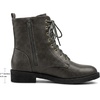 image:imageAllegra K Womens Lace Up Low Heels Ankle Combat BootsGrey