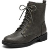 image:imageAllegra K Womens Lace Up Low Heels Ankle Combat BootsGrey