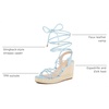 image:imageAllegra K Women Platform Square Toe Lace Up Espadrilles Heels SandalsSky Blue