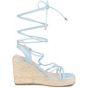 image:imageAllegra K Women Platform Square Toe Lace Up Espadrilles Heels SandalsSky Blue