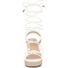 image:imageAllegra K Women Platform Square Toe Lace Up Espadrilles Heels SandalsWhite