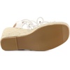 image:imageAllegra K Women Platform Square Toe Lace Up Espadrilles Heels SandalsWhite